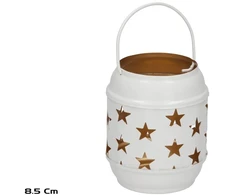 Garden4You Balta kora świecu laterna 8.5 cm 7.00 x 7.00 x 8.50 GARDEN ENJOY