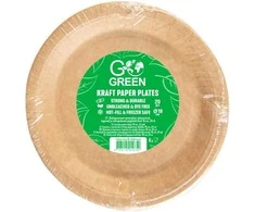 Black &amp; Decker Gogreen Kraft paper plates Go Žalias Ø18cm 20 pcs/0,14kg