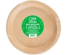 Gogreen Kraft paper plates Go Žalias Ø22cm 20 pcs/0,20kg