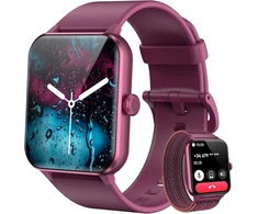 „Blackview R50“, 1,85 colio TFT HD, 350 mAh baterija, 24 valandų SpO2 aptikimas + širdies ritmo stebėjimas, skambučių ir SMS pranešimai, bordo spalvos