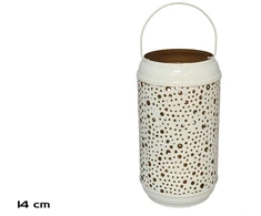 Garden4You Kreminė świecznik laterna 14 cm Anita 7.50 x 7.50 x 14.00 GARDEN ENJOY