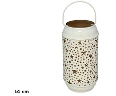 Garden4You Kreminė świecznik laterna 14 cm GARDEN ENJOY