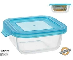 Kvadratinė stiklinė pietų dėžutė 520 ml, 5,5 x 15 x 13,7 cm, KITCHEN&amp;GO