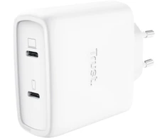 TRUST GaN įkroviklis MAXO 65W 2 prievadų, USB-C, baltas