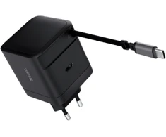 Įkroviklis Trust Maxo 65W juodas USB-C 67 cm ištraukiamas laidas 8713439258059 25805 (8713439258059)