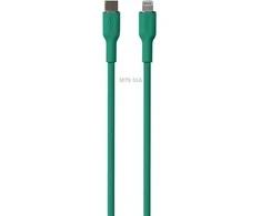 Kabelis Puro Soft USB-C/Lightning, 1,5m, žalias