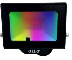OLLO LED RGB Prožektors 50W Multi Krāsas 4750lm IP65 SMD2835 CRI>80 PF>0.9 EEI:F