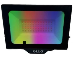 OLLO LED RGB Prožektors 50W Multi Krāsas 4750lm IP65 SMD2835 CRI>80 PF>0.9 EEI:F