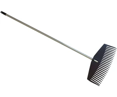 Brightsign Sauber Leaf Rake with handle juodas 50cm