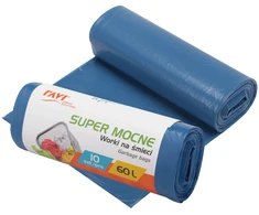 LDPE šiukšlių maišai 60 l, 60 x 80 cm, 10 vnt., 15.5 x 2 x 5, 00706, Simple Solution