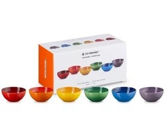 Le Creuset Set of 6 stoneware bowls 330ml in different colors