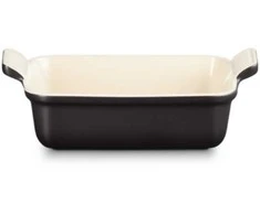 Le Creuset Rectangular Heritage Stoneware 19x14cm / 1,1L juodas