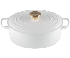 Troškintuvas Le Creuset Signature, ovalus, 27 cm, 4,1 l, baltas