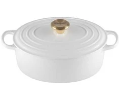 Troškintuvas Le Creuset Signature, ovalus, 27 cm, 4,1 l, baltas