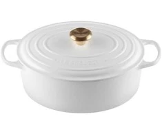 Le Creuset Cast iron pot oval 31cm / 6.3L baltas