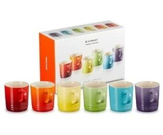 Le Creuset Mug set of 6 stoneware 350ml in different colours
