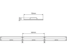 LED juosta 24Vdc, 14W/m, COB 528LED/m, 1400lm, šiltai balta 2700K, IP66, 180°, LED LINE