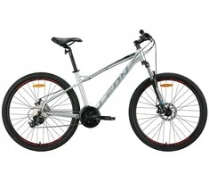 Dviratis AL 27.5" Leon XC 100 DD rėmas-16,5" pilkas su juodu ir raudonu