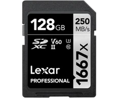 Lexar atminties kortelė SDXC 128GB Professional 1667x UHS-II U3 V60