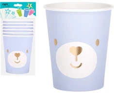 Ravi Decor Party Deco LGP Mėlyna Bear puodeliai papierowe 270 ml (32120)