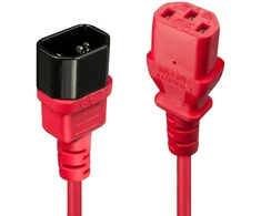 Lindy 30478 maitinimo kabelis IEC C14 - IEC C13 maitinimo prailgintuvas (UPS), raudonas - 2 m
