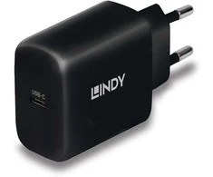 Įkroviklis - LINDY 65W USB Type C GaN Įkroviklis PD 3.0 PPS Juodas