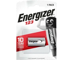 Litija baterija CR123A (CR17345 DL123A) 3V 1 5Ah Energizer CR123A/ENE-BL1 (7638900951370)