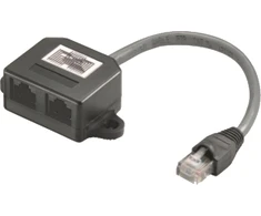 Goobay Perėjimas RJ45 (8P8C) kištukas – du lizdai CAT 5