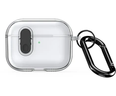 iLike Dėklas na ausinės Dux Ducis Apple AirPods Pro 3 PECL Series PC+TPU Cover su karabinu Juodas Clear
