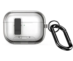 iLike Dėklas na ausinės Dux Ducis Apple AirPods Pro 3 PECR Series PC+TPU Cover su karabinu Pilkas