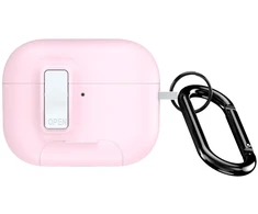 iLike Maciņš austiņām Dux Ducis Apple AirPods Pro 3 PECQ Series PC+TPU Cover su karabinu Baltas Rožinė