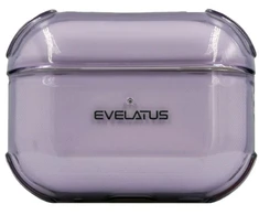 Evelatus Dėklas na ausinės Apple AirPods 4 TPU apsauginis dėklas permatomas Violetinė