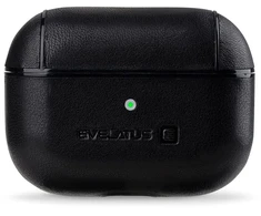 Evelatus Dėklas na ausinės Apple AirPods Pro Leather Protective Case Juodas (ELCAPPBK)