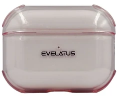 Evelatus Dėklas na ausinės Apple AirPods Pro TPU apsauginis dėklas permatomas Rožinė EVEAIRPPRTPCTP