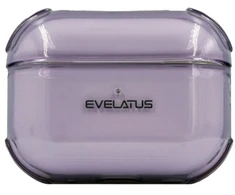 Evelatus Dėklas na ausinės Apple AirPods Pro 2 TPU apsauginis dėklas permatomas Violetinė
