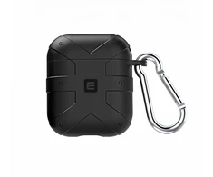 Evelatus Dėklas na ausinės Apple dėklas skirtas AirPods EAC02 Juodas (EAC02BK)