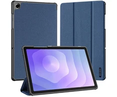 Dėklas na tablet iLike Dėklas książkowe Dux Ducis Galaxy Tab A9 Plus / Tab A11 Plus Domo Series Tri-fold Stand PU Leather Planšetė Cover Mėlyna