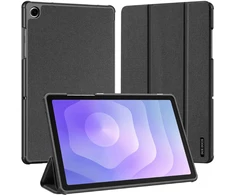 Dėklas na tablet iLike Dėklas książkowe Dux Ducis Galaxy Tab A9 Plus / Tab A11 Plus Domo Series Tri-fold Stand PU Leather Planšetė Cover Juodas