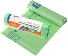 Rūšiavimo atliekų maišai, 60 l, 10 vnt., stiklui, 3.5 x 6.5 x 19, 00789, Simple Solution
