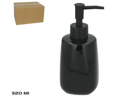 Gerimport Juodas keraminis muilo dozatorius 320 ml 7,00 x 7,00 x 16,50 BATH&amp;GO