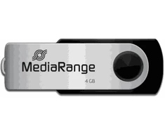 Mediarange 128GB MR938 USB2.0 Juodas/sidabrinis