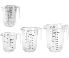 Ravi Decor PLAST Rinkinys virtuviniai ąsočiai su matavimo puodeliu 0,25 l 0,5 l 1 l / 3 vnt.