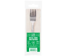 Dewalt Gogreen Metal fork and napkin set Go Žalias