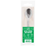 Dewalt Gogreen Metal spoon and napkin set Go Žalias