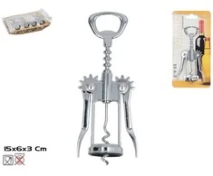 Metalinis kamščiatraukis 15 x 5,5 x 3,5 cm, KITCHEN&amp;GO