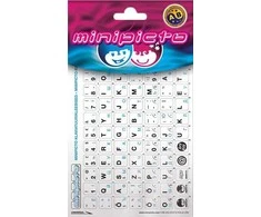 Kolm Lovi Minipicto Minipikto klaviatūros lipdukas EST/RUS KB-UNI-EE02-WHT-Mėlynas, balta/juoda/mėlyna