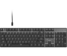 Natec Amberjack | Klaviatūra | su laidu | US | Linear | Baltas backlight, Hot-swappable switches, Anti-ghosting, Built-in memory, Macro recording | Juodas/Gray