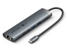 „Vention“ USB-C 9 viename 4K 60Hz 100W prijungimo stotelė