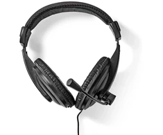 Nedis On-ear ausinės su mikrofonu juodas