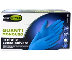 AVO+ GIOSTYLE Nitrilo vienkartinės pirštinės 100 vnt. mėlynos L dydžio 24x10,5x0,05cm